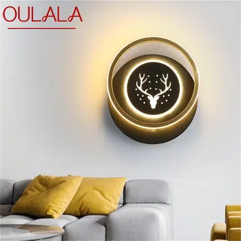 OULALA Nástenné svietidlo Sconces Lampa Moderné Tvorivé Jeleň Hlavou Dizajn LED Pre Domáce Vnútorné Spálňa Obývacia Izba