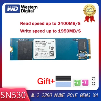 WESTERN DIGITAL WD SN530 1 TB NVMe zabudovaným ssd (solid state drive PCIe Gen3 x4 SDBPNPZ 1T00 M. 2 2280 Za Desktop alebo Notebook