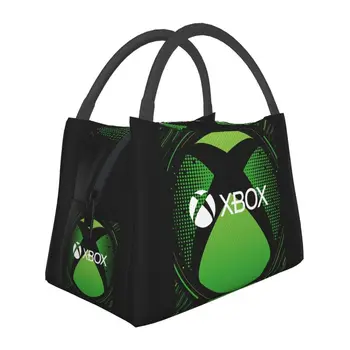 Klasické Xboxs Logo Izolované Obed Tašky na Hre Úradu Práce Hráč Darčeky Nepremokavé Tepelnej Chladnejšie Lunch Box Ženy