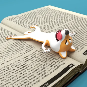 Čítanie Čítanie Panda Shiba Inu Zábavné Kreatívne PVC Knihy Značky 3D Záložky Cartoon Zvierat Záložku eal Octopus Školské potreby