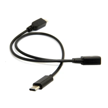 CY Zihan Micro USB Samica na USB-Typ C C USB 3.1 a Micro USB Muž Splitter Rozšírenie nabíjací Kábel pre mobilný telefón, tablet
