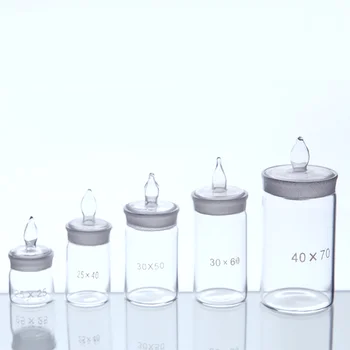 10-90 mm Nízka Vysoká Forma Skla Tesnenie Vážiace Misky Vzorky Fľaša Labrotary Sklo Chemický Experiment
