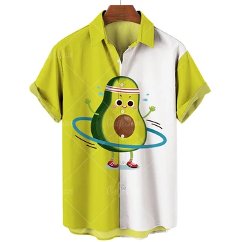 Avokádo je Ovocie Vzor Zábavné Oblečenie Bežné Pulóver pánske T-shirt Módne Letné Krátke Rukáv Tričko Harajuku