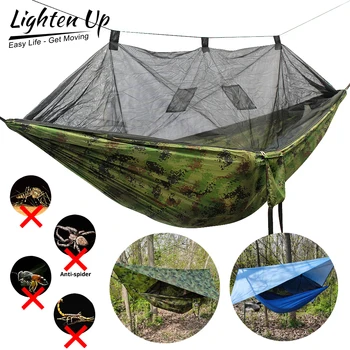 Zosvetliť Až 210T Nylon Anti-komár Padák Handričkou Leteckých Camping Stan Vonkajšie hojdacia sieť Mosquito Net Spanie Swing