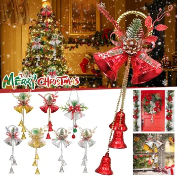 Vianočné Jingle Bell S Bowknot Konopné Lano Prívesok Na Vianočný Stromček, Ozdoby, Dekorácie Módne Doplnky #t2p