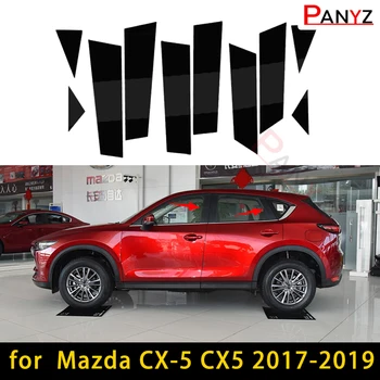 10PCS Leštené Piliera Príspevky vhodné Pre Mazda CX-5 CX5 2017-2019 Okno Orezania Kryt BC Stĺpec Nálepky Chróm Styling