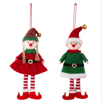 Christmas Elf Dekorácie Chlapec Dievča Elfovia Pár Oblečenie Pre Bábiku Stromček, Ozdoby Na Vianočný Dekor Festival Dovolenku, Dekorácie, Darčeky