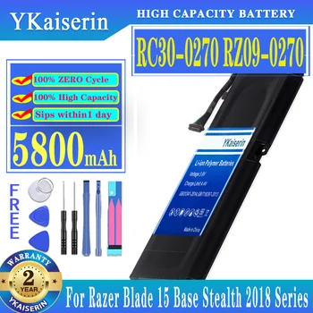 YKaiserin Batérie RC300270 5800mAh pre Razer Blade 15 Base Stealth 2018 Series Notebook RZ09-03006 RZ09-0270 RZ09-02705E75-R3U1