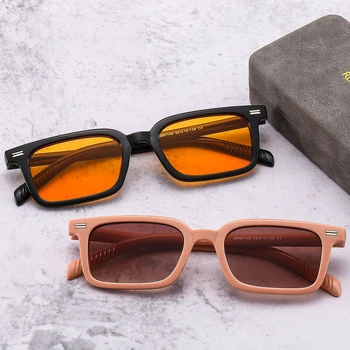 Námestie Slnečné Okuliare Muž Dizajnér Značky Retro Slnečné Okuliare Ženy Móda Multicolor Zrkadlo Malé Rám Cestovné Oculos De Sol