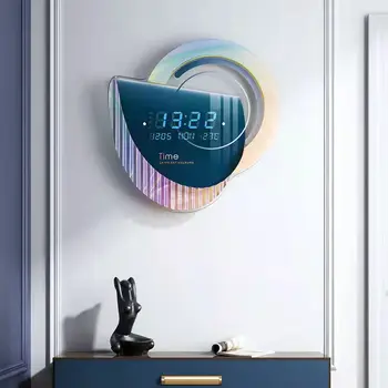 nástenné hodiny Tvorivé Inteligentné Elektronické Hodiny Home Fashion Obývacia Izba Hodiny Svetla Luxusný Moderný Minimalistický Dekorácie, Nástenné Hodiny