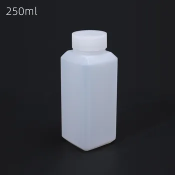 Priesvitné 250 ML plastová fľaša s Vekom Kvapaliny fľašiach Nepresakuje potravinársky HDPE Kontajner 10PCS