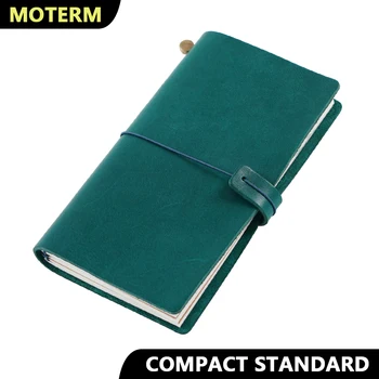 Moterm Kompaktný Série Štandardnej Veľkosti Traveler Notebook Plný Zrna Rastlinných Usní Organizátor Denník Sketchbook Plánovač