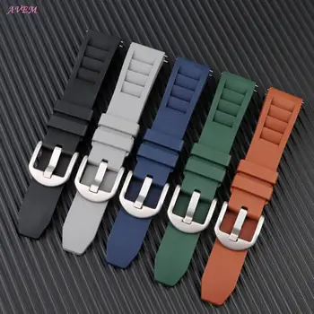 Viton popruh pre Omega Swatch co-značkové hodinky Omega pre Vzorku planetárny série mužov zápästie 20 mm náramok watchband reťazca