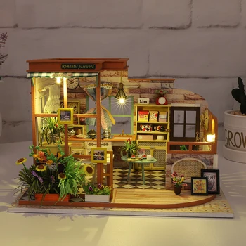 Drevená Bábika Dom s Príslušenstvom a Nábytok, Miniatúry Položky, Casa Roombox, Vzdelávacie Hračky pre Dievčatá, Narodeniny, Darček