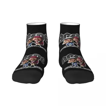 Heavy Metal Rock AC DC Muži Ženy Posádky Ponožky Unisex Cool 3D Tlač Šaty Ponožky