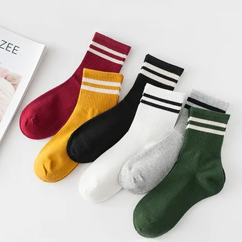 Zábavné, Roztomilé Bavlna Voľné Prekladané Posádky Ponožky Ženy Módne Farebné Harajuku Dizajnér Retro Dlhé Ponožky Nový Rok Vianočné Darčeky