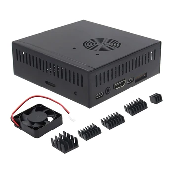 N506 Kovové puzdro - Box pre Orange 5 Chladnejšie Radiátor - Box Podporu NVMe SSD 2280 s 5V Chladiaci Ventilátor 5 Heatsinks QX2A