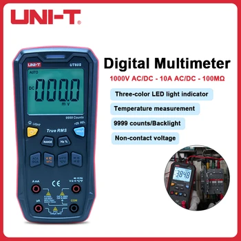 JEDNOTKA 1000V True RMS Digitálne Smart Multimeter AC DC Napätie Ammeter Kondenzátor Frekvencia Merač Teploty Tester UT60S