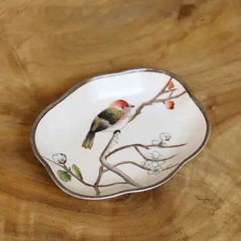 Delikatne ręcznie malowane porcelanowy talerz robiť dekoracji domu łazienka akcesoria ceramiczne mydelniczka
