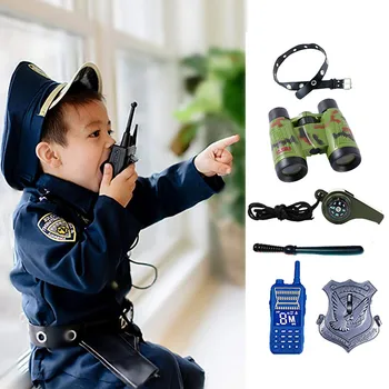 Polícia kostýmy pre deti úlohu obliekanie policajné uniformy prázdninové hry pre deti, darčeky