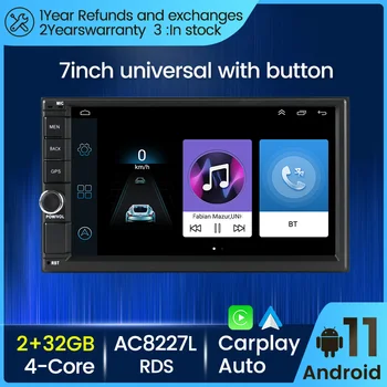 2G 32G 2 Din Android 11 Auta Multimediálny Prehrávač, GPS Navigáciu, Auto Rádio 7inch Univerzálny Pre VW Nissan Kia Auto NIE DVD Prehrávač RDS