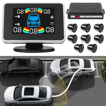 S Znieť Bzučiak Upozornenie Parktronic LED Displej Auto Reverse Radar Monitor 8 Parkovacie Senzory Systém Vzdialenosť Detekcie