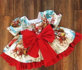 Batoľa Detský Baby Girl Vianočné Šaty Prehrabať Horela Strany Santa Swing Princezná Šaty Vianočné Oblečenie, Oblečenie