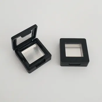 Prázdne black jedného štvorca Eyeshadow prípade hliníková panvica s strešné okno 50pcs