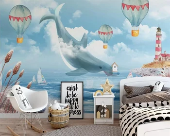 wellyu Prispôsobené veľké nástenné tichom veľryba detskej izby pozadí steny obývacia izba, TV joj, dekorácie 3d tapety