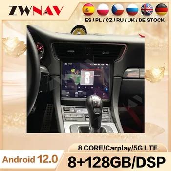 8G+128 GB Pre Porsche 911 Roky 2013-2015 Android Obrazovka Prehrávač Audio Rádio GPS základnú Jednotku Auto Stereo Bluetooth Carplay Príslušenstvo DSP