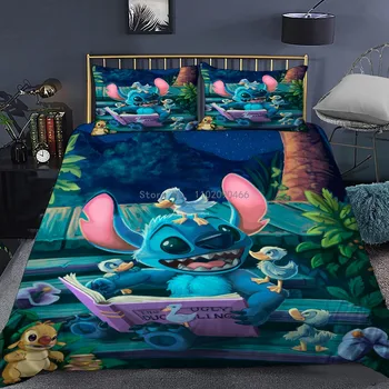 Nové Disney ' Lilo Steh posteľná bielizeň nastaviť Chlapci Dievčatá Zdobiť Spálňa Twin Plný Kráľovná Kráľ Perinu obliečky na Vankúše Deti Deti Darčeky