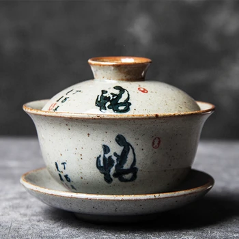 Čínsky Ručne Maľované Gaiwan Na Čaj Keramiky Tureen S Vekom Teaware Kung Fu Čajový Obrad Nastaviť Kávové Hrnčeky Misy Chawan