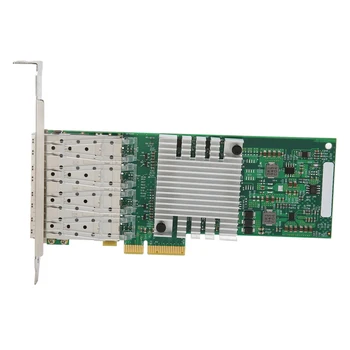 PCI E X4 Gigabit Ethernet Sieťová Karta I350AM4 Čipová sada Quad SFP Port 1000Mbps PCI 2.1 X4 Ethernet Server Sieťový Adaptér HORÚCI