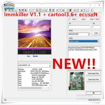 Najnovšie IMMO VRAH V1.1+ Auto Nástroj Software Cartool V3.6 pre Immo a Airbag Resetovanie+ ECUSa.fe doprava zadarmo
