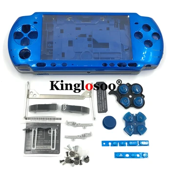 Pôvodnú Kvalitu Modrá Celý Set Bývanie Shell Kryt puzdro pre PSP 3000 Opravy Dielov s skrutkovač