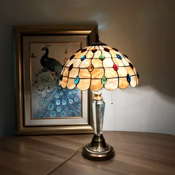 Štýl Novú Spálňu, Nočné Lampy, Nové Klasické Jednoduché Európskej Elegantné Štúdia Stolná Lampa Obývacia Izba Crystal Shell Stolná Lampa