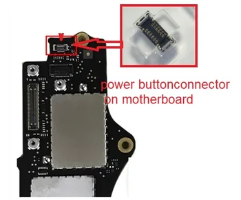 10pcs Mesa Bočné Tlačidlo Napájania Konektor 12pin na základnej doske Pre MacBook Pro Retina 15