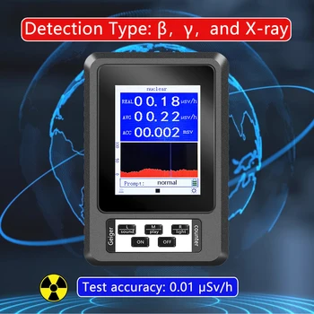 HORÚCE Jadrového Žiarenia Detektor geigerovy X γ β-žiarenia na Detekciu Nástroj Reálnom Čase Priemerná Kumulatívna Dávka Režimy Rádioaktívnych Tester