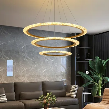 LED Prívesok Lampy Nordic Osobnosti Tvorivý Kruh, Krúžok Svetlá Domov Obývacia Izba Osvetlenie Jedáleň Hotel Villa Spálňa Luster
