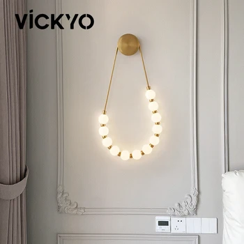VICKYO Nordic LED Nástenné svietidlo Tvorivé Náhrdelník LED Nástenné Svietidlo Art Design Nástenné Svietidlá Zariadenie Obývacej Izby, Spálne, Home Decor