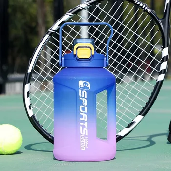 Športová Fľaša na Vodu S Slamy Značku nepriepustných Pohár Motivačný Prenosné Vonkajšie Športové Fitness Fľaša na Vodu BPA Free 1.6 L/2,3 L