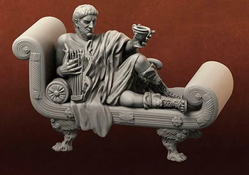 Živica Obrázok 1/32 starovekého človeka sedieť Model Unassambled Nevyfarbené Obrázok Stavebných Kit