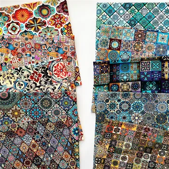 Vintage Bohémsky Štýl Mandala 100% Bavlna Vytlačené Boho Textílie Šitie Odevov DIY žena opony Šaty Ručné Patchwork