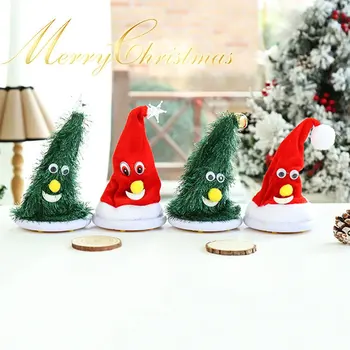 Vianočné Ozdoby Elektrické Vianočnej Hudby Swing Vianočný Stromček, Vianočné Hat Tvorivé Svetelný detská Hojdačka Strom Hračky