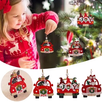 Drevené Vianočné Auto 2023 Vianočné Dekorácie Pre Domov Vianoce Navidad Noel Darčeky, Vianočné Ozdoby Nový Rok 2023 #50g