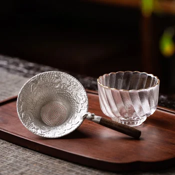 Čistý Tin Čaj Scedíme Ručné Kladivo Plastický Anti-oxidačné Čaj Filter Kung Fu Čaj Nastaviť Príslušenstvo Čaj Scedíme Čaj Lapače nečistôt