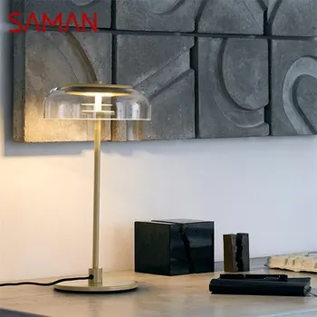 SAMAN Moderné Stolové LED Lampa Dizajn Jednoduchý Stôl Svetlo Domov Dekoratívne Pre Foyer, Obývacia Izba, Spálňa Kancelária