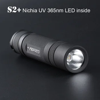 Zostava S2+ s Nichia UV 365nm LED vnútri UV Baterka 18650 ultrafialového Svetla, Ultrafialového Svietidla Lanterna Horák Skontrolujte peniaze
