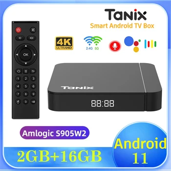 Tanix W2 Smart TV Box Amlogic S905W2 Android 11.0 2 GB, 16 GB 2.4 G & 5G Dual Wifi H. 265 BT 4K Prehrávačov Médií, sa Veľmi Rýchlo Box Tvbox