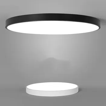 LED Stropné svietidlo Moderného Lampa Obývacia Izba Osvetlenie, Zariadenie Spálne, Kuchyne, Povrchová Montáž Flush Panel Diaľkové Ovládanie, čierna biela